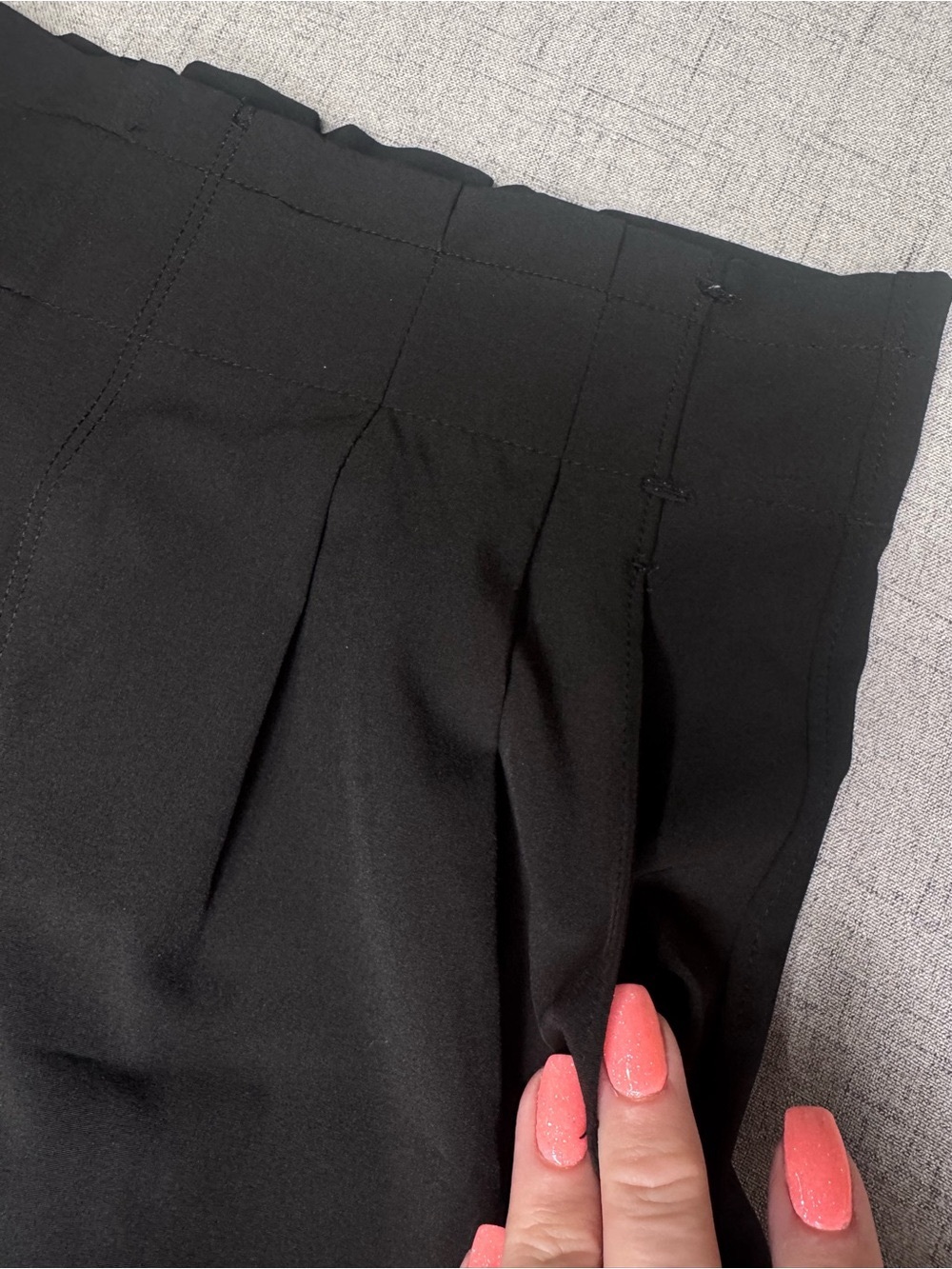 RBX Pleated Black Quick Dry Shorts with Elastic Waist and Pockets Medium - Picture 4 of 10